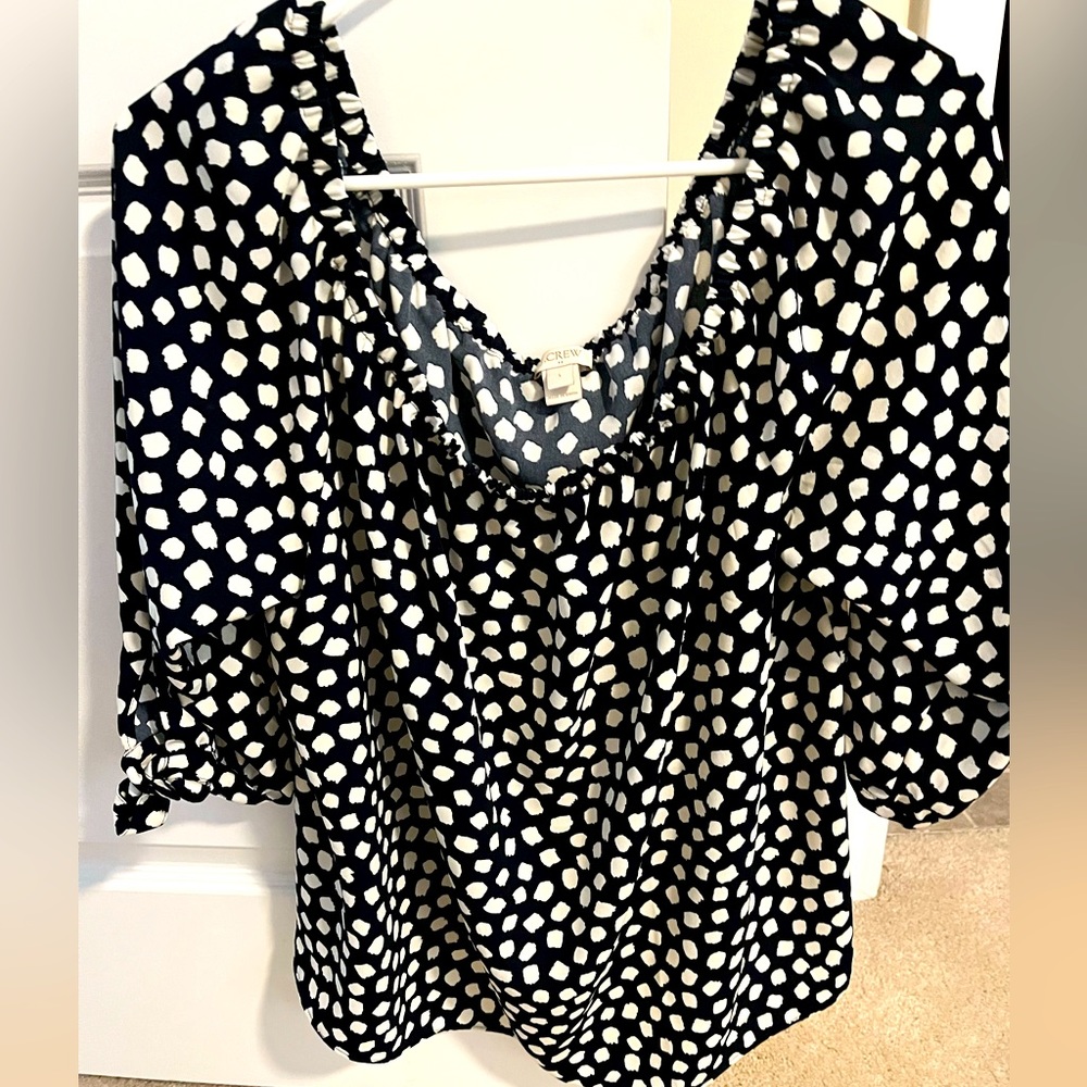 J crew off the shoulder flowy blouse